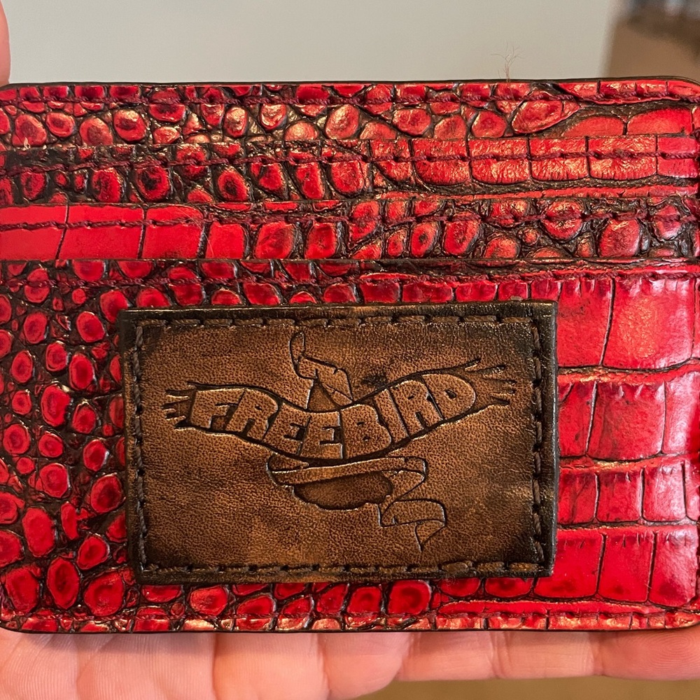 Feeebirds Red leather wallet!